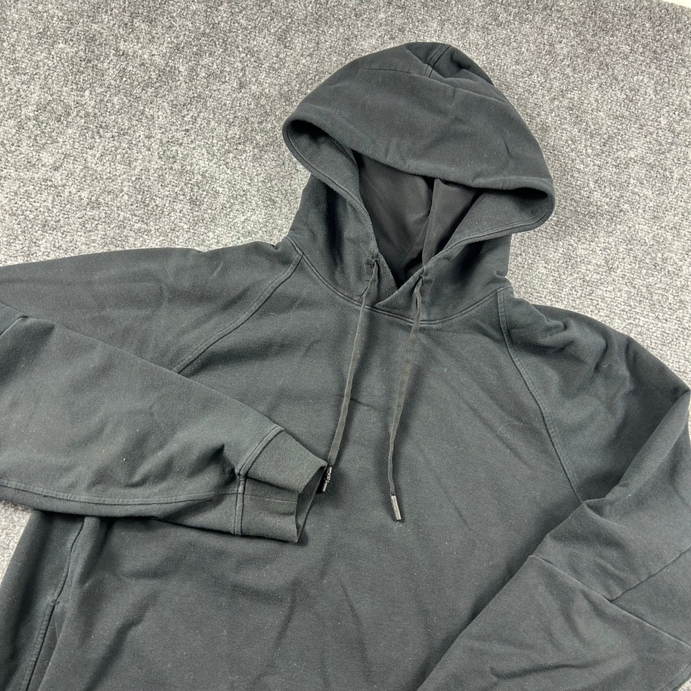 Lululemon City Sweat Hoodie Mens L Black Pullover Raglan Athletic Gym Sweatshirt